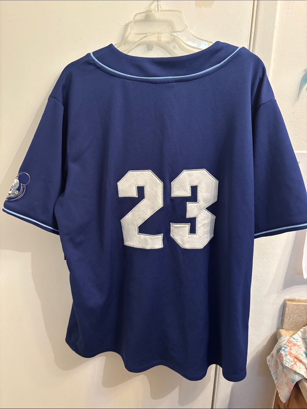 Disney D23 Navy Blue Baseball-Style Jersey with Light Blue Trim - Picture 6 of 10